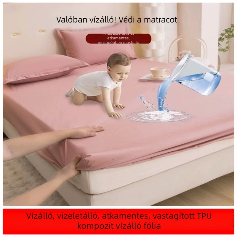 Rugalmas lepedő matracra, TPU vízálló, vizeletálló és porálló, anyai-babás osztály