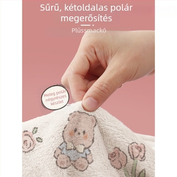 Téli ágyneműkészlet tej velvet és korall velvet anyagból, négy részes készlet, paplanhuzat fleece-lével bélelt lepedők