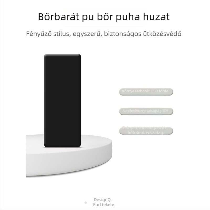 PU bőrből készült puha falpanel a fejtámlához, falra szerelhető ütközésgátló párna