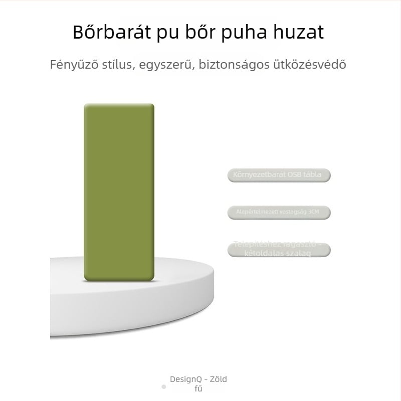 PU bőrből készült puha falpanel a fejtámlához, falra szerelhető ütközésgátló párna