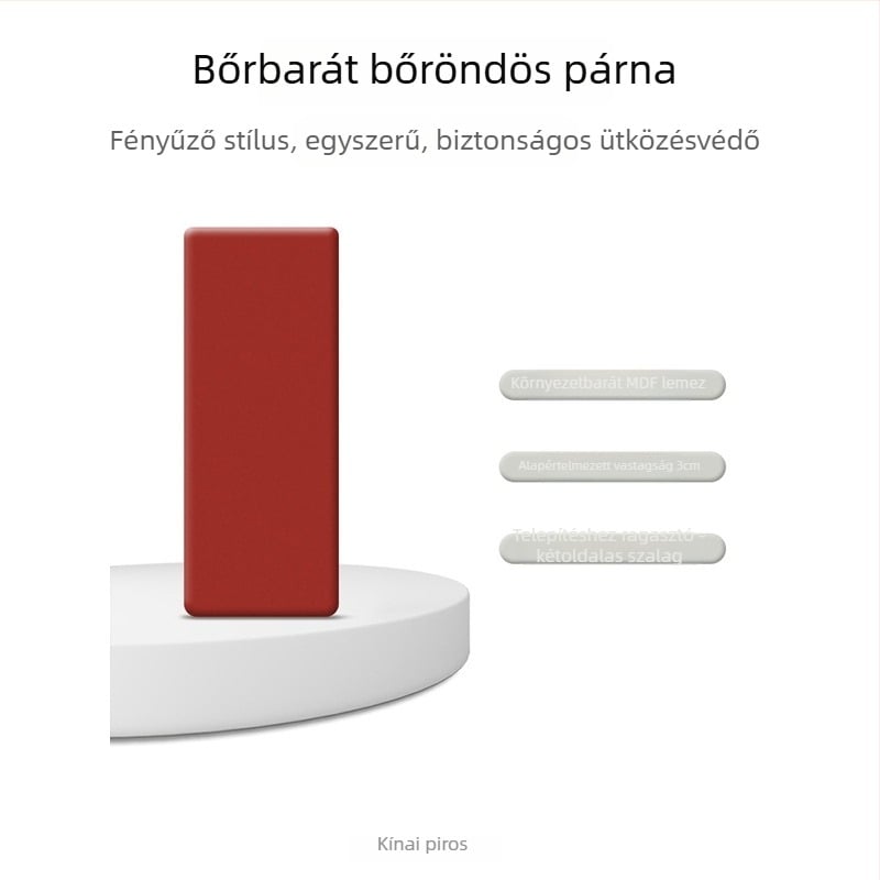 PU bőrből készült puha falpanel a fejtámlához, falra szerelhető ütközésgátló párna