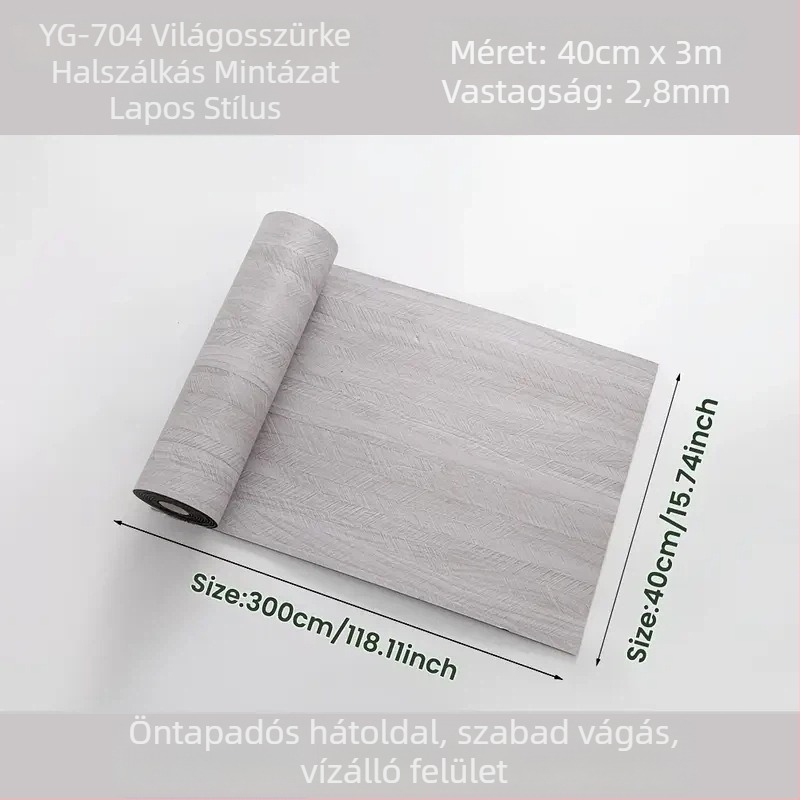 Fa textúrájú falmatrica, önragasztó, vízálló és nedvességálló, háttérfal-dekor a nappaliba, 1 darab
