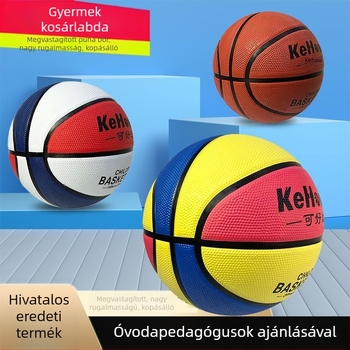 Kék, kopásálló gumi kosárlabda — méretek: 7 felnőtteknek, 5 tiniknek, 3 gyerekeknek, campus versenyekhez, beltéri és kültéri edzésekhez