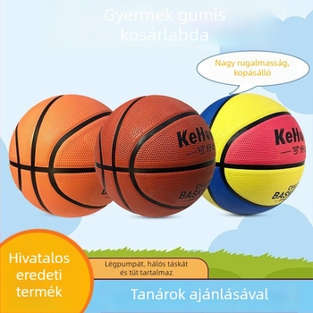 Kék, kopásálló gumi kosárlabda — méretek: 7 felnőtteknek, 5 tiniknek, 3 gyerekeknek, campus versenyekhez, beltéri és kültéri edzésekhez