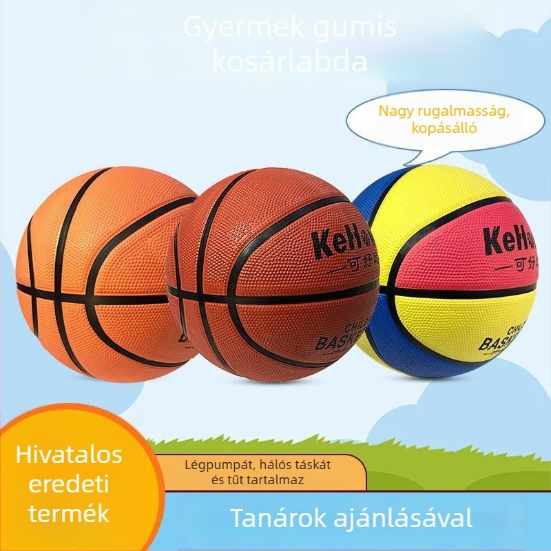 Kék, kopásálló gumi kosárlabda — méretek: 7 felnőtteknek, 5 tiniknek, 3 gyerekeknek, campus versenyekhez, beltéri és kültéri edzésekhez