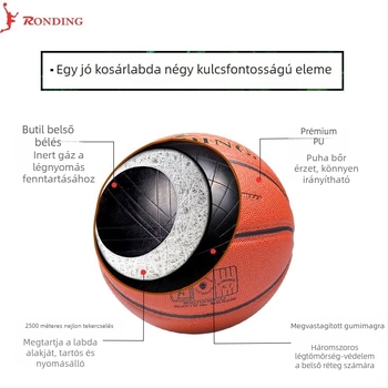 RONDING PU kosárlabda beltéri és kültéri edzésre, méret 7, nedvességfelszívó