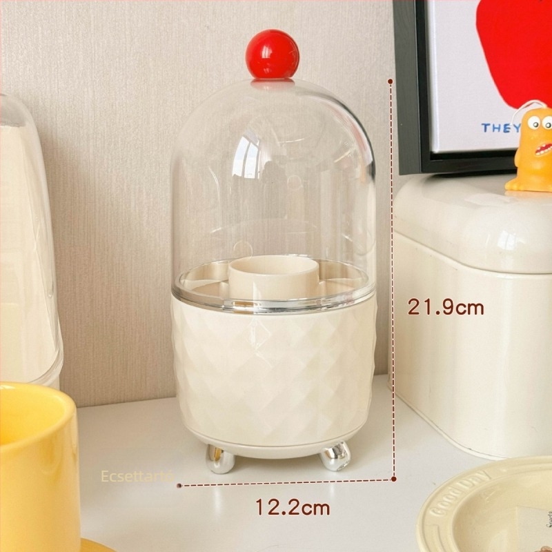 Beichuan Kozmetikai tároló az íróasztal mellé — fióktípusú, egymásra rakható, porálló, műanyag test, lehajthatófedél