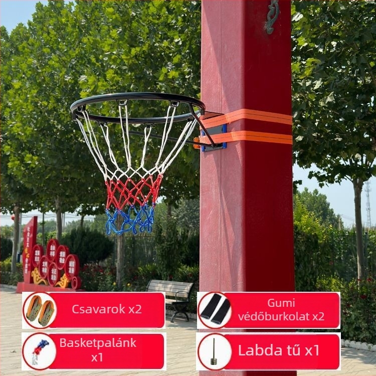 Fali kosárlabda palánk fúrás nélküli rögzítéssel, dunkolható, beltéri edzéshez gyermekek számára