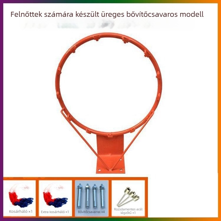 Fali kosárlabda palánk fúrás nélküli rögzítéssel, dunkolható, beltéri edzéshez gyermekek számára