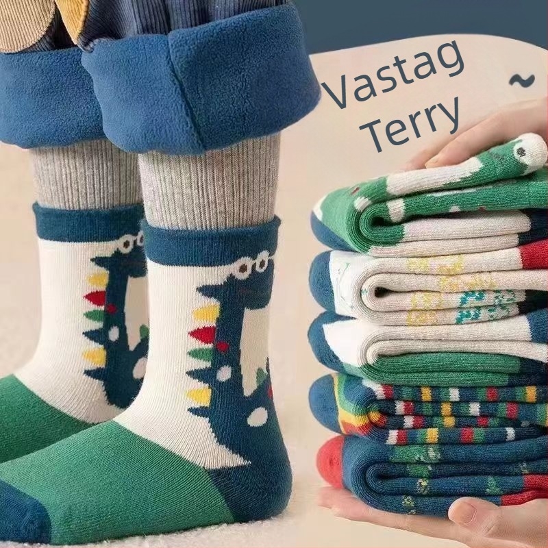 Gyerek zokni téli, vastag fleece belsővel, középső hossz, uniszex, 65% poliészter