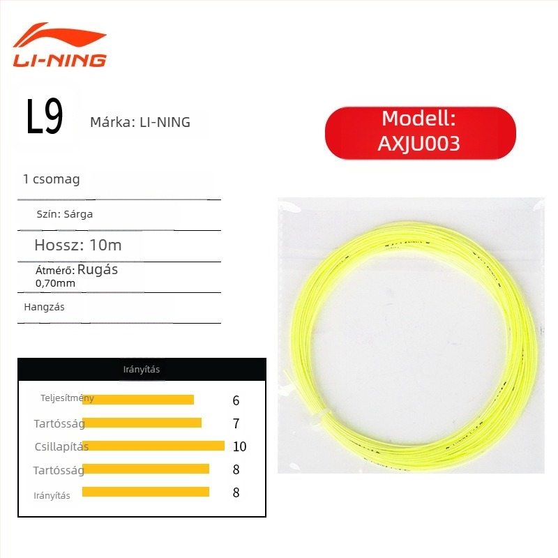 Li Ning tollaslabda ütőzsinór – nylon rost, magas rugalmasság, tartósság