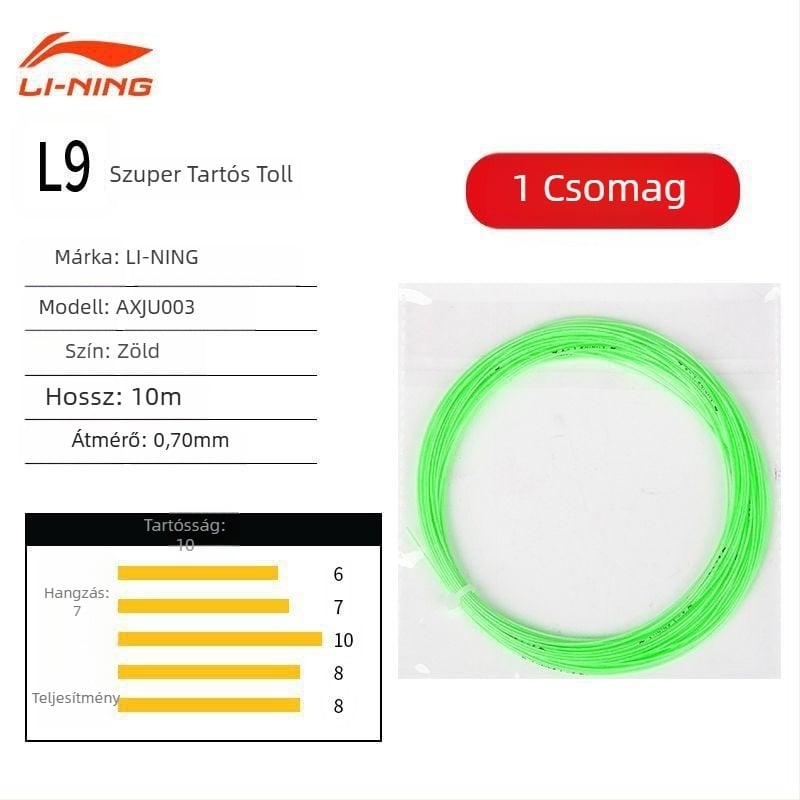 Li Ning tollaslabda ütőzsinór – nylon rost, magas rugalmasság, tartósság