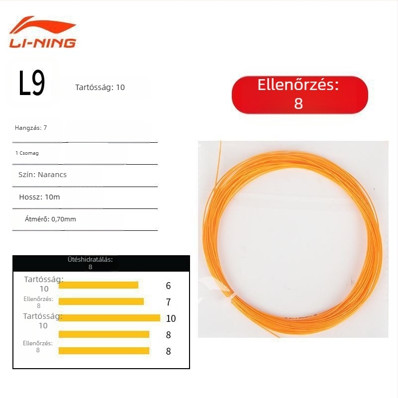Li Ning tollaslabda ütőzsinór – nylon rost, magas rugalmasság, tartósság