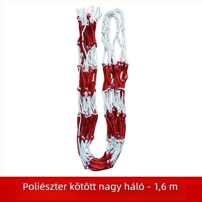 Labdák tárolására szolgáló hálós táska; akár 12 labdát fér el; anyag: polipropilén, poliészter, polietilén; testreszabható kivitelezés; márka: Huihua; alkalmas kosárlabdára és szabadtéri sportokra.