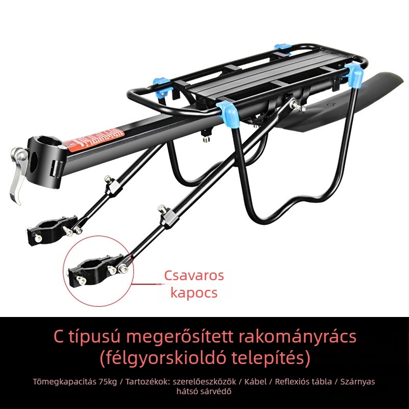 Hátsó kerékpárrack gyorskioldóval, kompatibilis út- és MTB-kerékpárokkal – Kuasuodt/speed sports – Uniszex