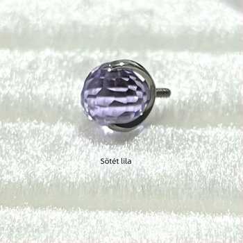 Titánium ötvözet piercing ékszerek – Geometriai dizájnnal diszkó fénygömb formájú fülbevalók, G23 tisztaság, gyémántos megmunkálás, uniszex stílus