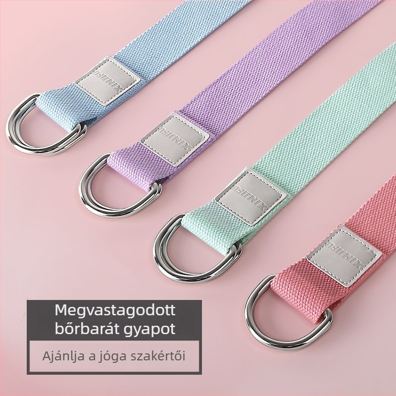 Jóga nyújtó heveder, tiszta pamut, Cool dust márka, edzésre és testépítésre, jóga kiegészítő termék