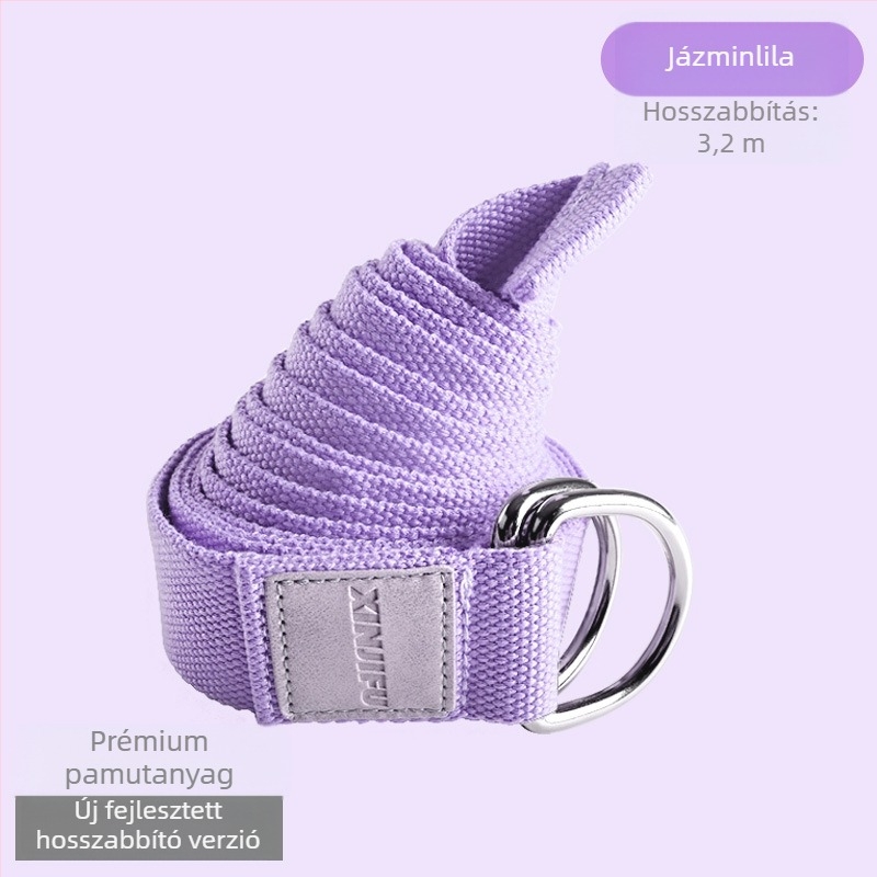 Jóga nyújtó heveder, tiszta pamut, Cool dust márka, edzésre és testépítésre, jóga kiegészítő termék