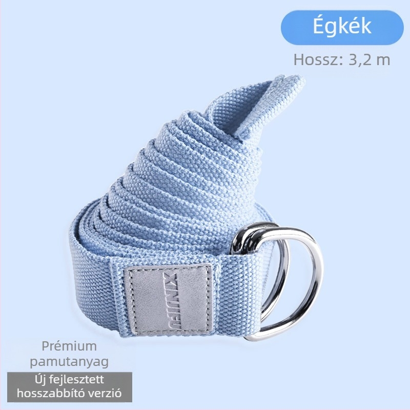 Jóga nyújtó heveder, tiszta pamut, Cool dust márka, edzésre és testépítésre, jóga kiegészítő termék