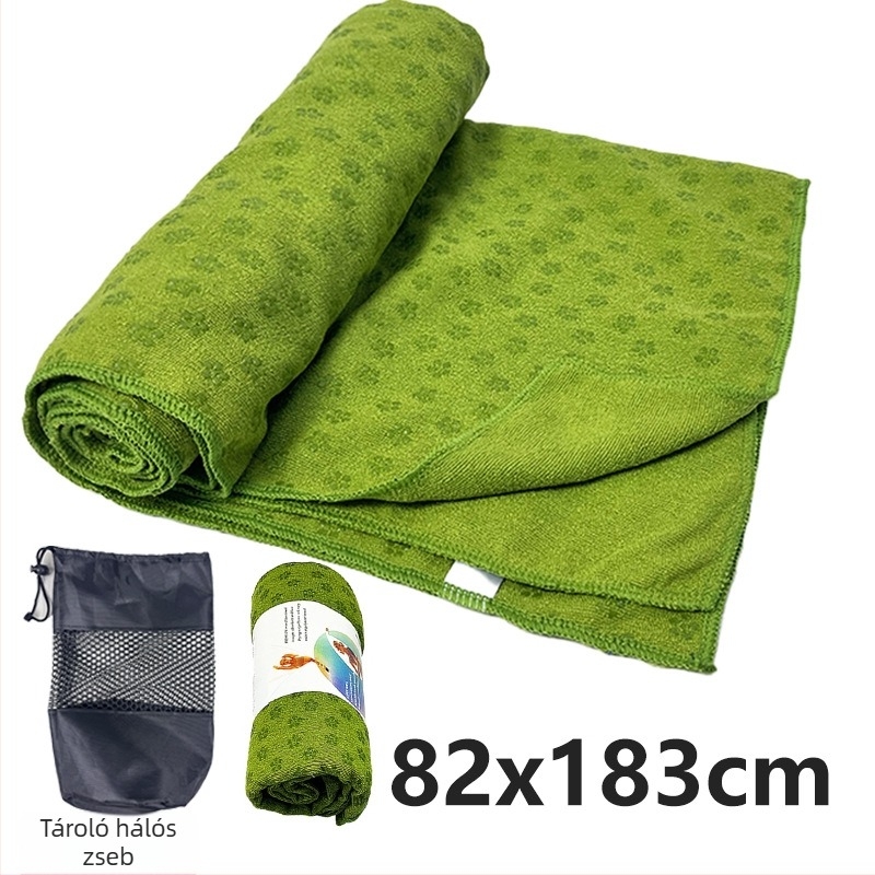 Csúszásmentes jóga törölköző matracokra, szilva virága pöttyös mintával, könnyű, géppel mosható