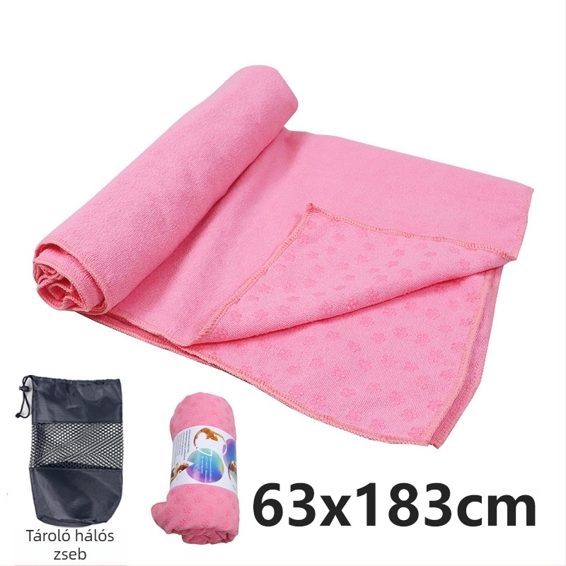 Csúszásmentes jóga törölköző matracokra, szilva virága pöttyös mintával, könnyű, géppel mosható