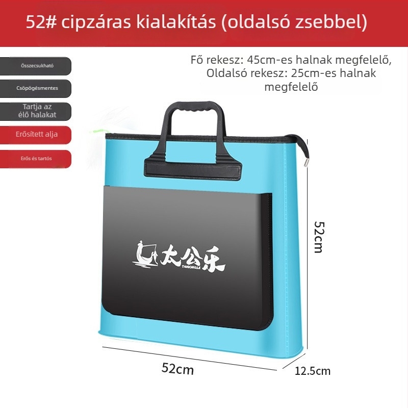 Wuzhe Élő Hal Táska — Vízálló, Többfunkciós Horgász Felszerelés Táska