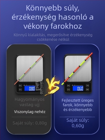 Vertikális sodrású úszó nano víz design minden vízre, teljes szem és vastag üreges farok, magas érzékenység, hosszú dobások