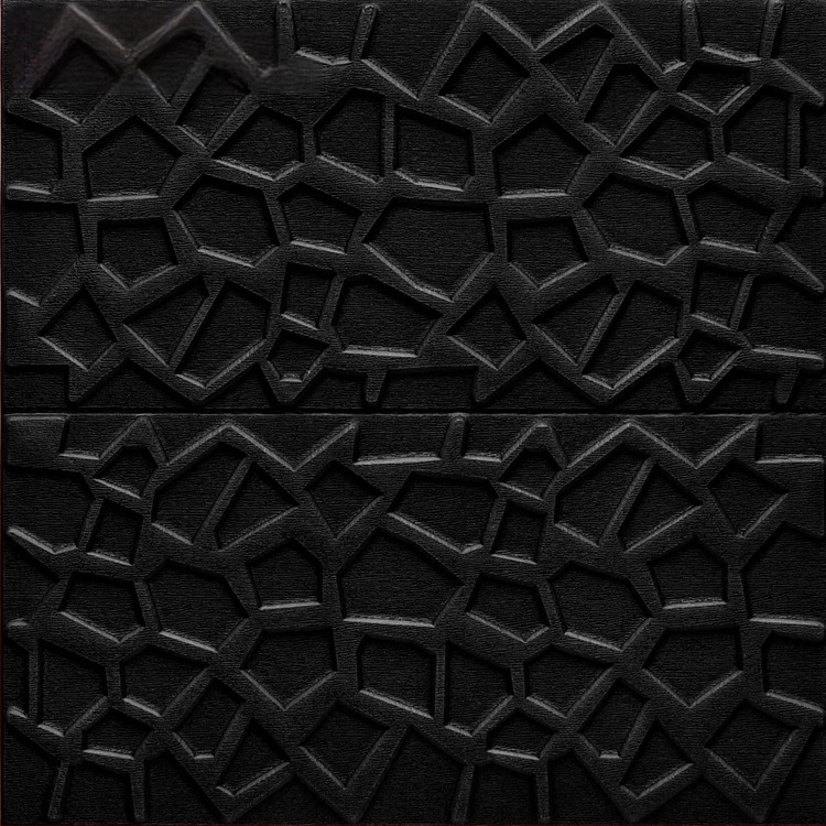 3D falmatrica a nappaliba – XPE anyag, öntapadós, vízálló, geometriai absztrakt minta, modern minimalist stílus
