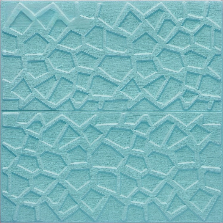 3D falmatrica a nappaliba – XPE anyag, öntapadós, vízálló, geometriai absztrakt minta, modern minimalist stílus