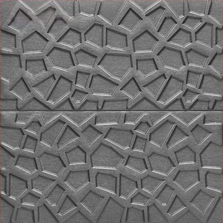 3D falmatrica a nappaliba – XPE anyag, öntapadós, vízálló, geometriai absztrakt minta, modern minimalist stílus