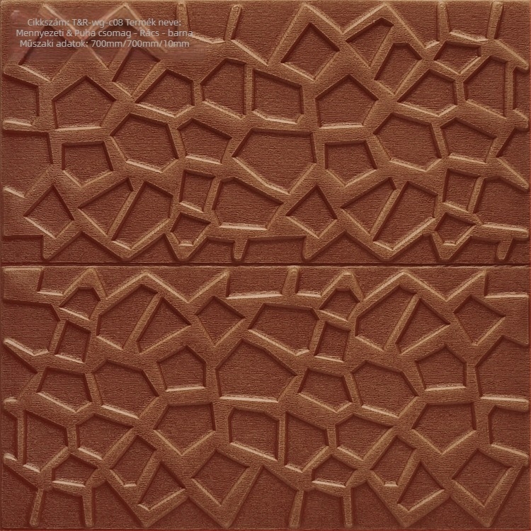 3D falmatrica a nappaliba – XPE anyag, öntapadós, vízálló, geometriai absztrakt minta, modern minimalist stílus