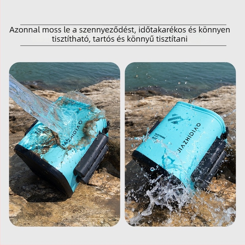 Good fishing összehajtható, hordozható élőhalas vödör EVA anyagból