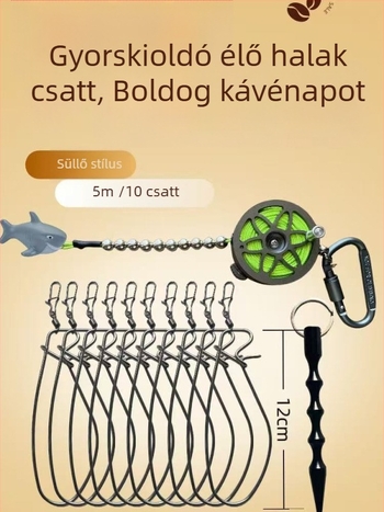 Cote rozsdamentes acél élőhalas záróeszköz horgászathoz acélsodronnyal