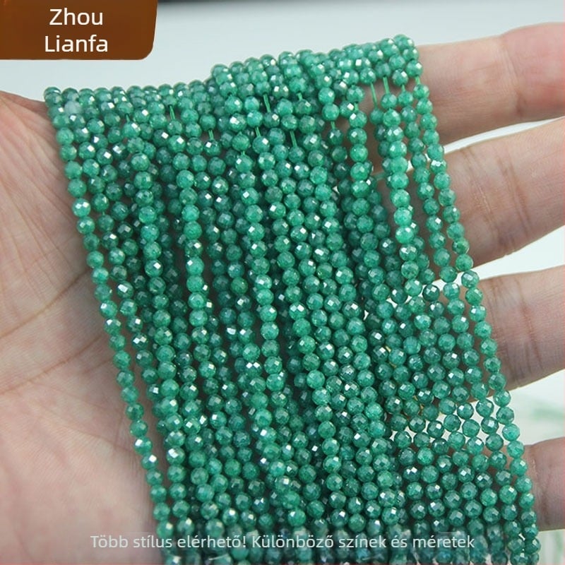 Ametiszt facetált kerek gyöngyök egyenes lyukkal – félkész spacer gyöngyök DIY ékszerekhez (nyaklánc és karkötő)