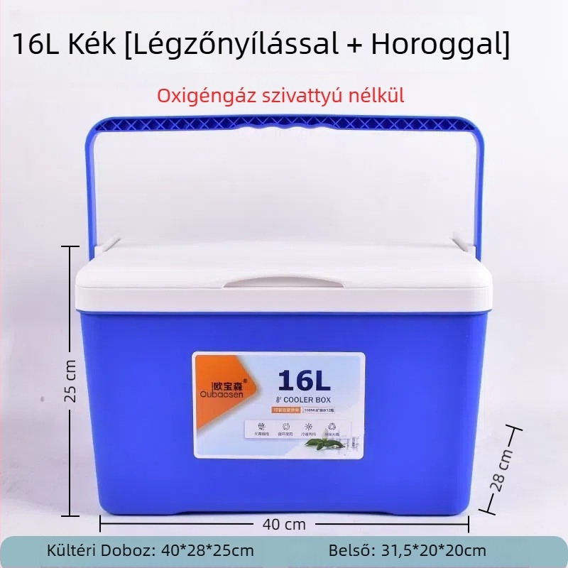 Garnélarákoknak szánt horgász doboz oxigénpumpával, műanyag, kapacitás 80+, Kínában gyártva