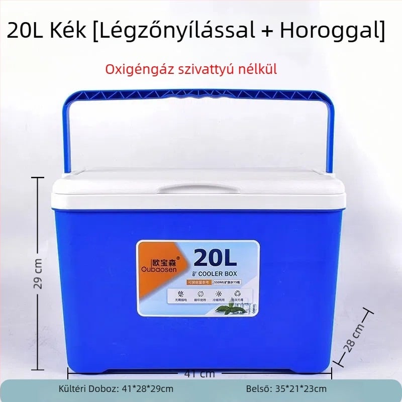 Garnélarákoknak szánt horgász doboz oxigénpumpával, műanyag, kapacitás 80+, Kínában gyártva