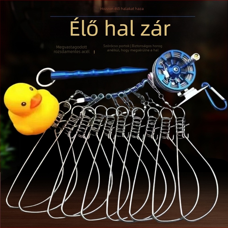 Shine horgászcsali nylon kötélen és rozsdamentes acél zárral – többfunkciós felszerelés