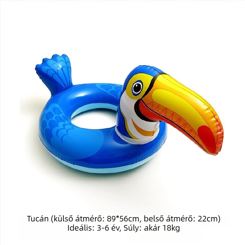 INTEX gyerekeknek szóló felfújható úszó gyűrű, karikatúra mintával, környezetbarát PVC