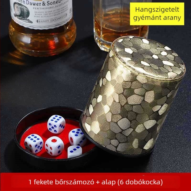 Runwei bőr kocka pohár, fillet stílus, 100 darabos csomag, sakkhoz és kártyajátékhoz