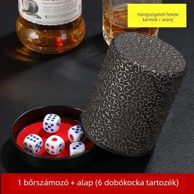 Runwei bőr kocka pohár, fillet stílus, 100 darabos csomag, sakkhoz és kártyajátékhoz