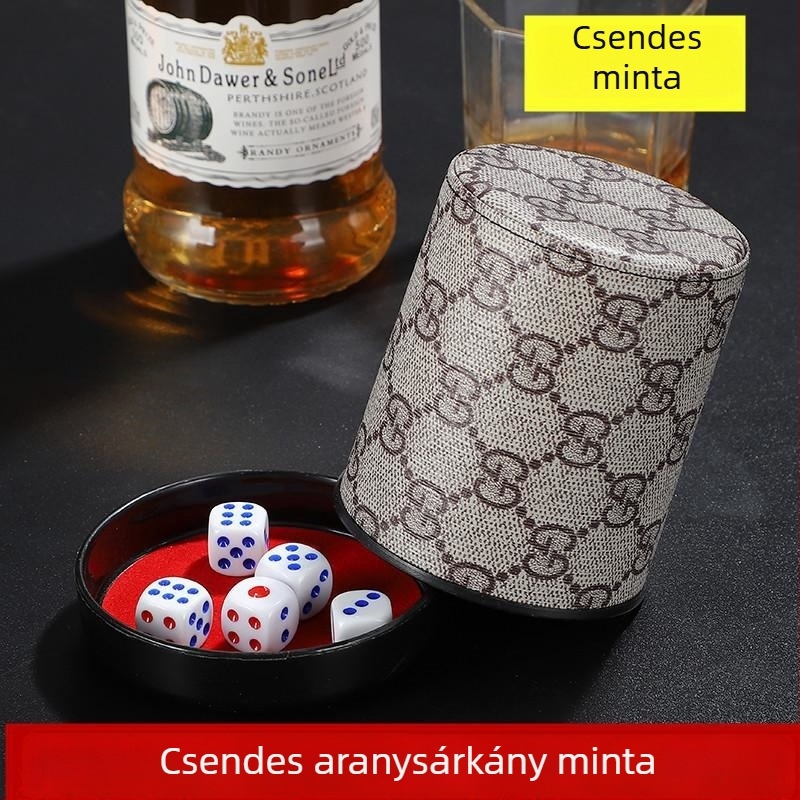 Runwei bőr kocka pohár, fillet stílus, 100 darabos csomag, sakkhoz és kártyajátékhoz
