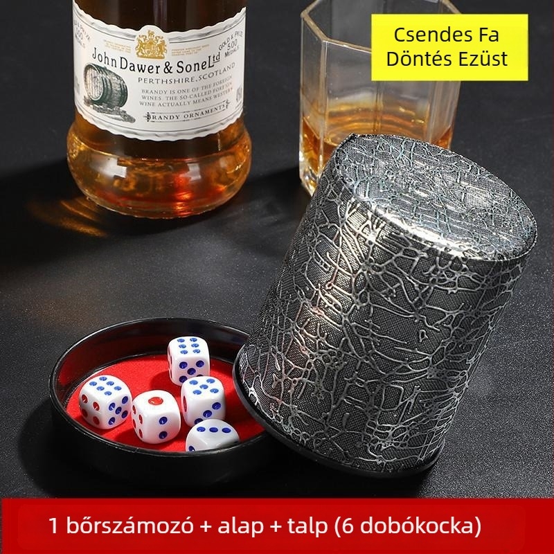 Runwei bőr kocka pohár, fillet stílus, 100 darabos csomag, sakkhoz és kártyajátékhoz