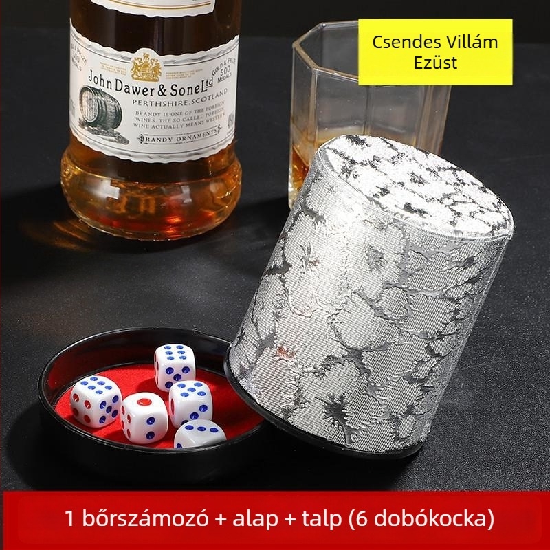 Runwei bőr kocka pohár, fillet stílus, 100 darabos csomag, sakkhoz és kártyajátékhoz