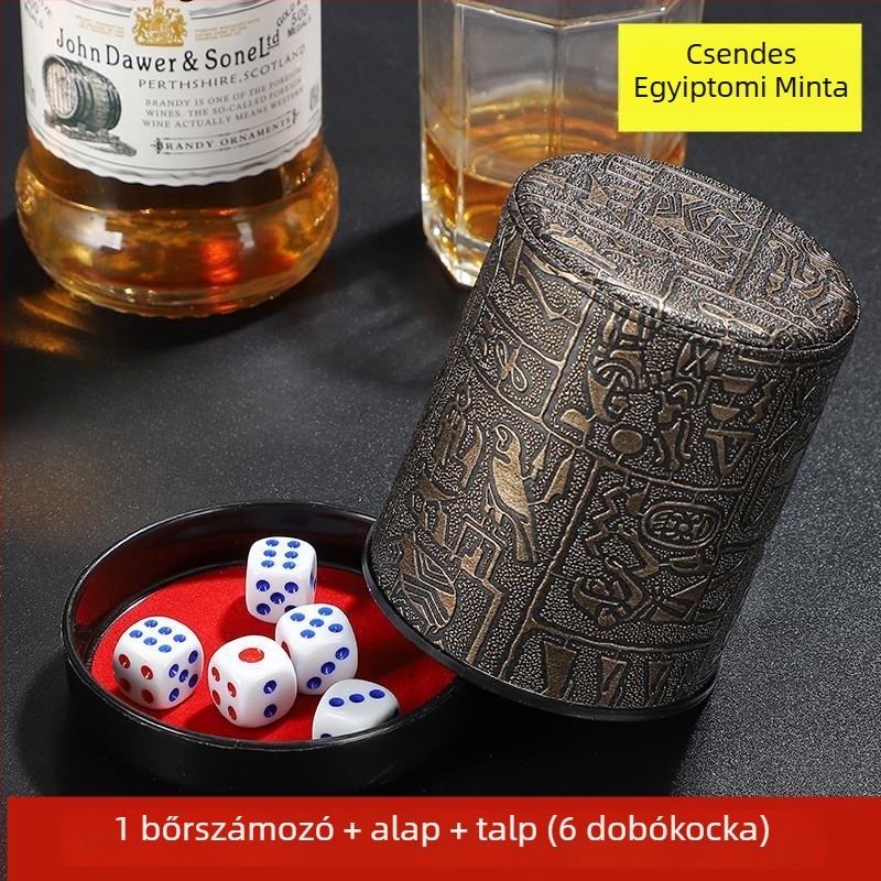 Runwei bőr kocka pohár, fillet stílus, 100 darabos csomag, sakkhoz és kártyajátékhoz