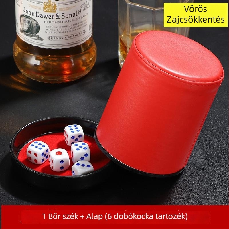 Runwei bőr kocka pohár, fillet stílus, 100 darabos csomag, sakkhoz és kártyajátékhoz