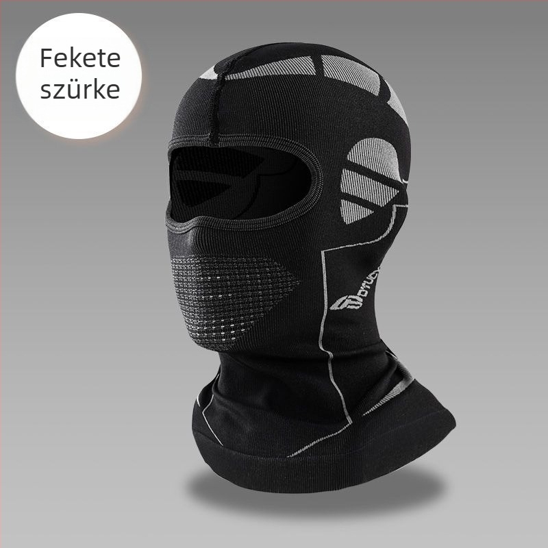 Téli kerékpáros teljes maszk, sisak-kompatibilis, vastagabb légáteresztő és szélvédett nyakvédő