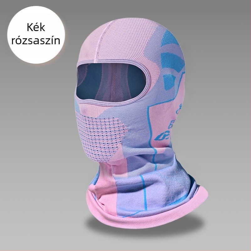 Téli kerékpáros teljes maszk, sisak-kompatibilis, vastagabb légáteresztő és szélvédett nyakvédő
