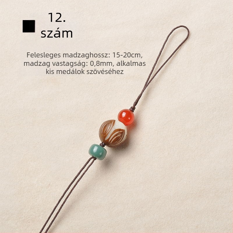 DIY ékszerkiegészítők: Bodhi gyökér medál kézzel kötött zsinórral, félig kész, Jingxintang