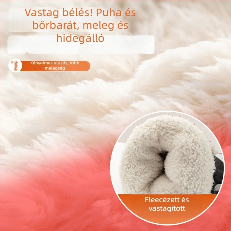 Kerékpár kesztyűk, vastag meleg szélálló markolatvédők fleece béléssel, Oxford anyag, uniszex, felnőttek és gyerekek számára