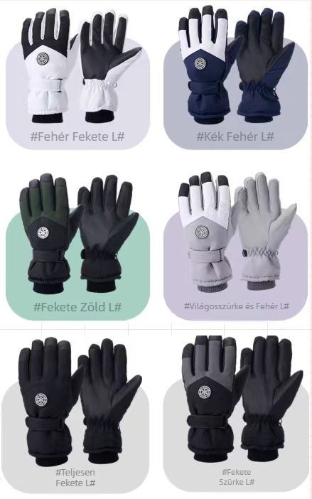 Oxford anyagú síkesztyűk, meleg, vízálló, érintőképernyő-kompatibilis
